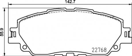 Тормозные колодки дисковые Lexus RX BREMBO p83 172