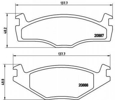 Купити Гальмівні колодки дискові Volkswagen Golf, Jetta, Passat, Scirocco, Polo, Seat Ibiza, Cordoba BREMBO p 85 005 (фото1) підбір по VIN коду, ціна 949 грн.