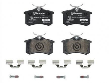 Комплект тормозных колодок из 4 шт. дисков BREMBO p85020X