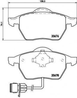 Купити Гальмівні колодки дискові Audi 100, A6 BREMBO p85 026 (фото1) підбір по VIN коду, ціна 1497 грн.