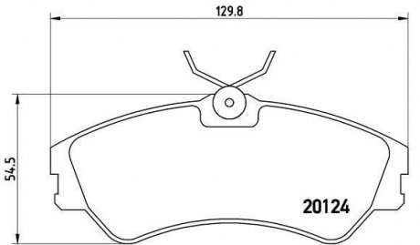 Купити ГАЛЬМІВНІ КОЛОДКИ ДИСКОВІ Volkswagen Transporter BREMBO p85 028 (фото1) підбір по VIN коду, ціна 1638 грн.