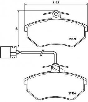 Тормозные колодки дисковые BREMBO p85 034