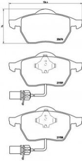 Купити Гальмівні колодки дискові Audi A4, Volkswagen Passat, Audi A6 BREMBO p85037 (фото1) підбір по VIN коду, ціна 1695 грн.