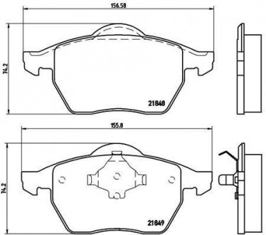 Тормозные колодки дисковые BREMBO p85 039