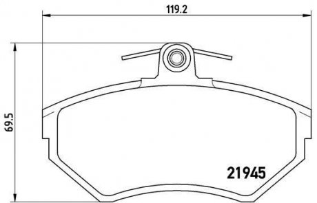 Тормозные колодки дисковые BREMBO p85 042