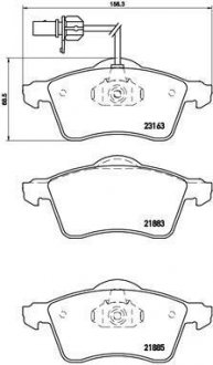 Купить Тормозные колодки дисковые Volkswagen Transporter BREMBO p85 049 (фото1) подбор по VIN коду, цена 2058 грн.