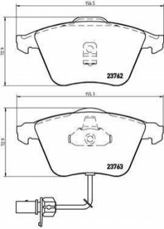 Тормозные колодки дисковые BREMBO p85 056