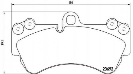 Тормозные колодки дисковые Porsche Cayenne BREMBO p85 069