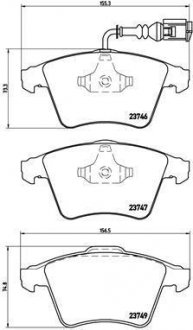 Купить Тормозные колодки дисковые Volkswagen Multivan, Transporter BREMBO p85082 (фото1) подбор по VIN коду, цена 1776 грн.