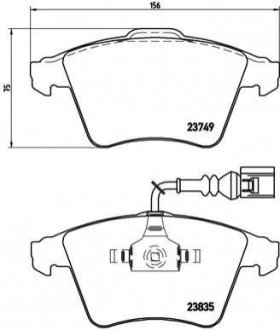 Комплект тормозных колодок из 4 шт. дисков BREMBO p85090