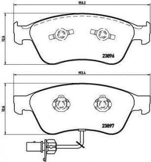 Купити Гальмівні колодки дискові Volkswagen Phaeton, Audi A8, A6 BREMBO p85 102 (фото1) підбір по VIN коду, ціна 3854 грн.