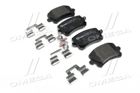 Купить Комплект тормозных колодок из 4 шт. дисков Volkswagen Passat, Sharan, Tiguan, Audi Q3, Volkswagen Golf, CC BREMBO p85109 (фото1) подбор по VIN коду, цена 1404 грн.