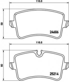 Купить Комплект тормозных колодок из 4 шт. дисков Audi A8, A7, A4 BREMBO p85117 (фото1) подбор по VIN коду, цена 2525 грн.