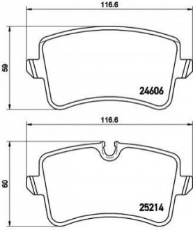 Комплект тормозных колодок из 4 шт. дисков BREMBO p85119