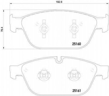 Комплект тормозных колодок из 4 шт. дисков Audi A8, Hyundai IX35, Audi Q5 BREMBO p85128