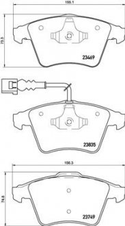 Гальмівні колодки дискові Volkswagen Touareg BREMBO p85 149