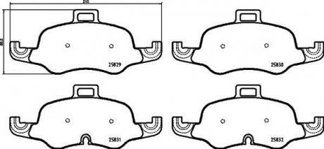 Купить Тормозные колодки дисковые Audi TT BREMBO p85 160 (фото1) подбор по VIN коду, цена 3646 грн.