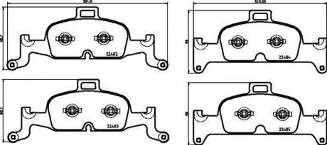Купить Тормозные колодки дисковые Audi A4 BREMBO p85 164 (фото1) подбор по VIN коду, цена 3974 грн.