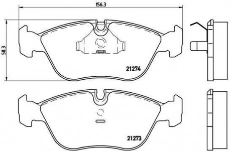 Тормозные колодки дисковые BREMBO p86 013