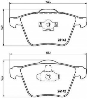 Комплект тормозных колодок из 4 шт. дисков BREMBO p86018