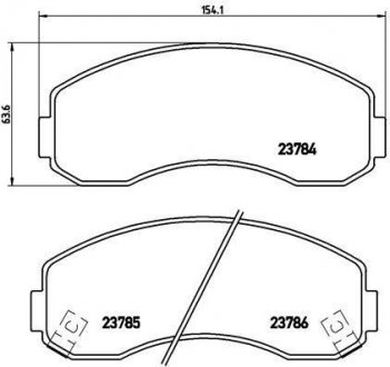 Тормозные колодки дисковые BREMBO p99 003