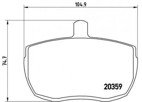 Купить Тормозные колодки дисковые Ford Transit BREMBO pa6 001 (фото1) подбор по VIN коду, цена 1634 грн.