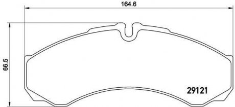 Купить Тормозные колодки дисковые BREMBO pa6 017 (фото1) подбор по VIN коду, цена 1316 грн.