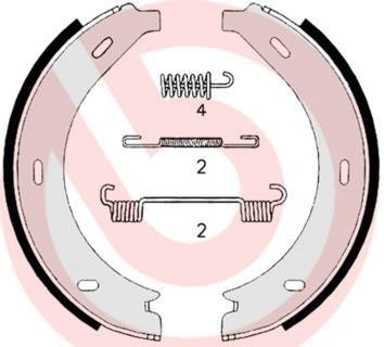 Тормозные колодки барабанные BREMBO s50 517