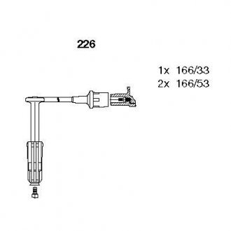 Комплект дротів запалювання Mercedes W124, S124, A124, A207, A238, C124, C207, C238, W140, W202, G-Class, W210 BREMI 226