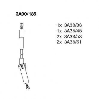 Купити Комплект проводів CHRYSLER/DODGE/JEEP Voyager/Caravane/Wrangler "3,3-3,8 "00>> Chrysler Voyager, Dodge Caravan, Jeep Wrangler BREMI 3A00185 (фото1) підбір по VIN коду, ціна 1769 грн.