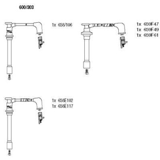 Комплект проводів високої напруги Mazda 626, Xedos 6, Xedos 9 BREMI 600303