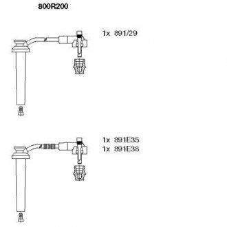 Комплект проводов высокого напряжения. BREMI 800R200