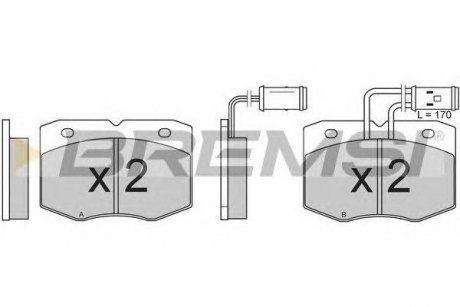 Гальмівні колодки пер. Iveco Daily 89-98 (brembo) BREMSI bp2556