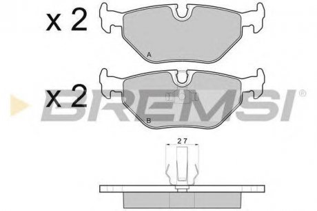 Тормозные колодки зад. BMW 5 (E39) 96-03 BREMSI bp2710