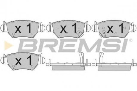 Тормозные колодки зад. Astra G 98-05 (Bosch) Opel Astra, Zafira, Renault Megane BREMSI bp2812