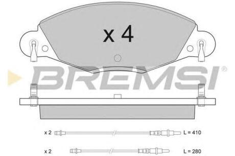 Гальмівні колодки перед. CITROEN C5 1.8-3.0 01-08 (BOSCH) BREMSI bp2937