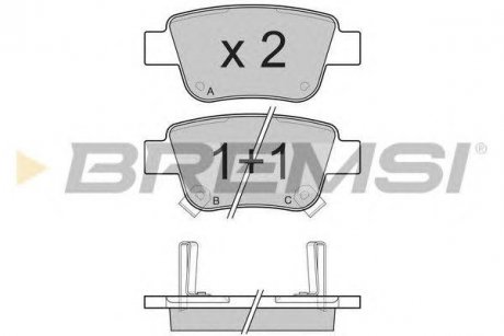 Гальмівні колодки зад. Toyota Avensis 00-08 (Bosch) BREMSI bp3112