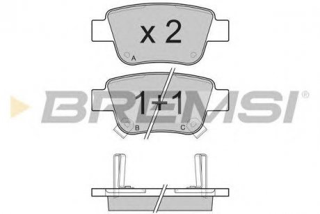 Тормозные колодки зад. Toyota Avensis 00-08 (Bosch) BREMSI bp3112