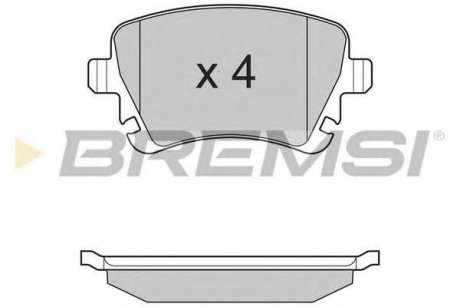 Гальмівні колодки зад. Caddy III/Golf V/Audi A4 03- BREMSI bp3130
