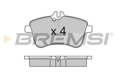 Гальмівні колодки пер. W169/W245 04-12 BREMSI bp3172