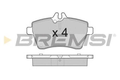 Гальмівні колодки пер. MB W169/W245 04-12 BREMSI bp3189