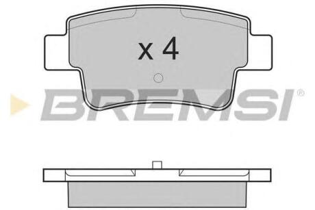 Гальмівні колодки перед. Opel Corsa 09-14 (BOSCH) BREMSI bp3228