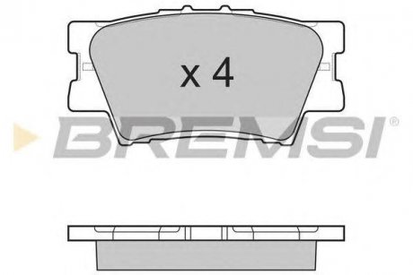 Тормозные колодки зад. Toyota RAV4 06- (akebono) Toyota Camry BREMSI bp3252