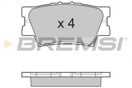 Тормозные колодки зад. Toyota RAV4 06- (akebono) BREMSI bp3252