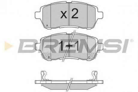 Гальмівні колодки пер. Ford Fiesta VI 08- (TRW) BREMSI bp3316