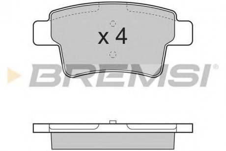Купити Гальмівні колодки зад. Citroen C4 Picasso 06- (Bosch) Citroen C4 BREMSI bp3331 (фото1) підбір по VIN коду, ціна 1033 грн.