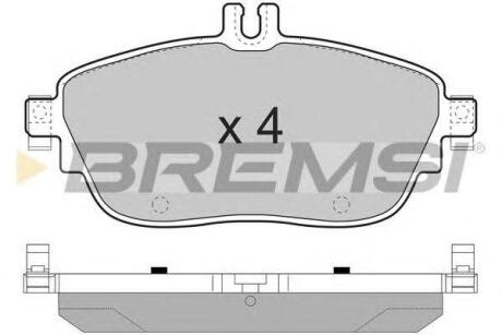 Гальмівні колодки пер. MB A-CLASS/B-CLASS 12-/Infiniti QX30 15- BREMSI bp3496