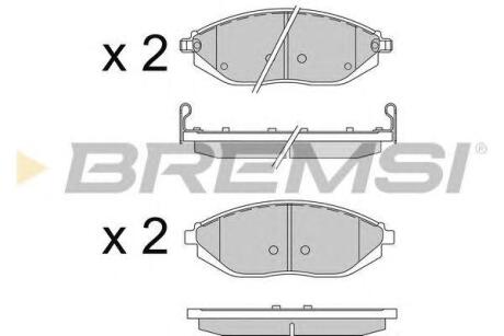 Гальмівні колодки пер. Spark 10- (Akebono) BREMSI bp3513