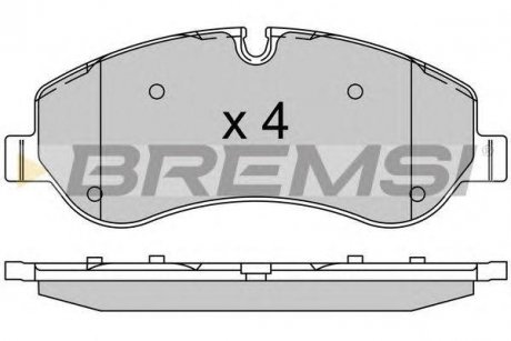 Тормозные колодки перед. Transit (V348) 12- (RWD) Ford Transit BREMSI bp3525