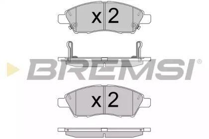 Гальмівні колодки перед. MICRA IV/NOTE/TIIDA 1.2-1.8 07- (AKEBONO) BREMSI bp3589